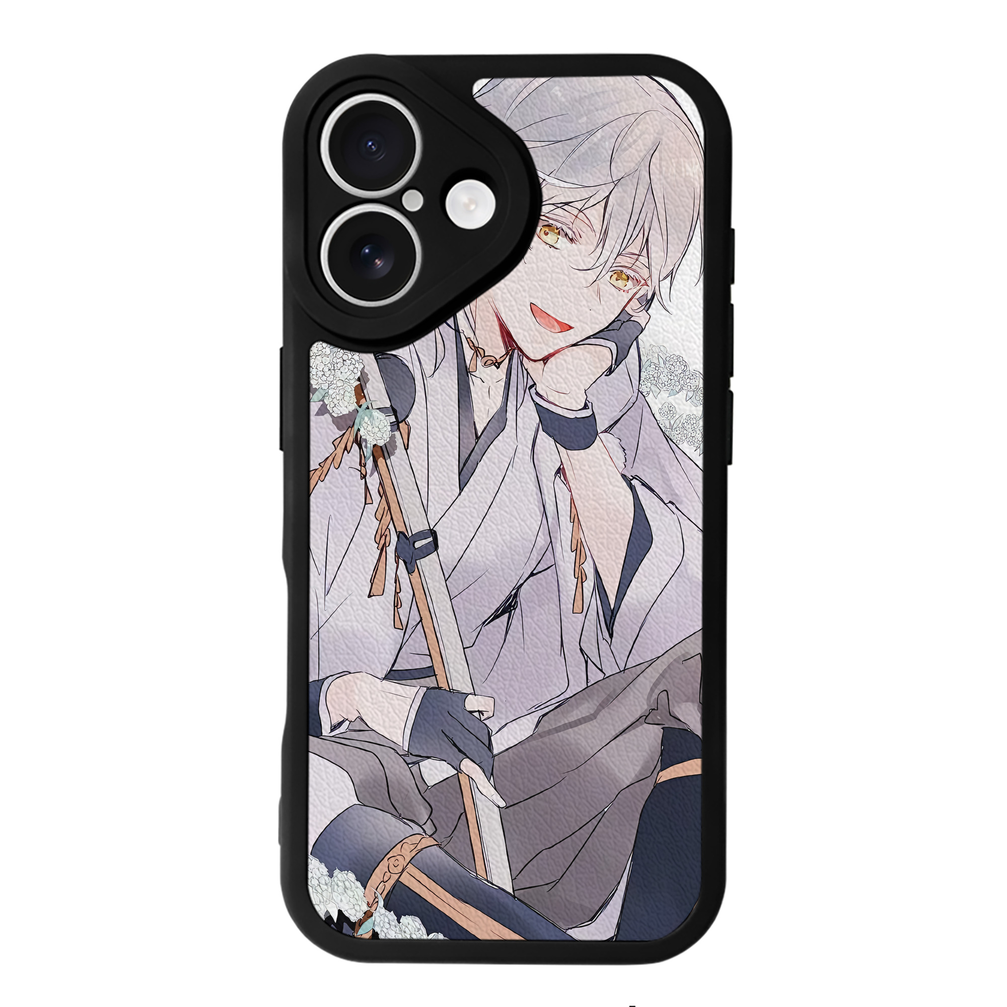 （画像用） 刀剣乱舞 Touken Ranbu 【iPhone 16シリーズ対応】シリコンスマホケース（レザー調） 材質：シリコン